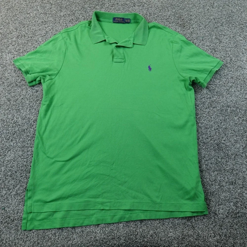 Ralph Lauren Polo Shirt Mens XL Green Pony Logo Short Sleeve Golf Preppy Casual